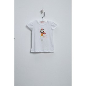 BG Store Baby Kız Bebek Beyaz Tişört 3838BBG2501