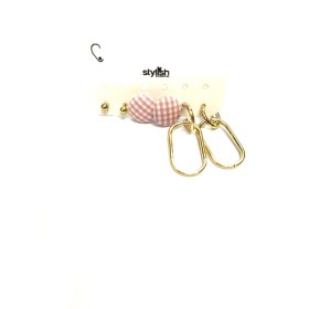 Stylish Accesories Kadın Gold Taşlı Küpe Seti 57076