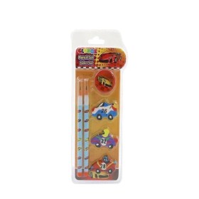 Globox Kalem Silgi Ve Kalemtraş Seti - Arabalar 2060