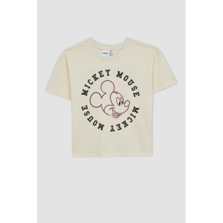 Defacto Kız Çocuk Disney Mickey & Minnie Regular Fit Kısa Kollu Tişört Z8820A623SM
