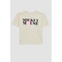 Defacto Kız Çocuk Disney Mickey & Minnie Regular Fit Kısa Kollu Tişört Z8820A623SM