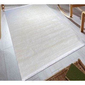 Belemir Ipeksi 8657 Beyaza Beyaz Makinada Yıkanabilir 80x50 Yolluk