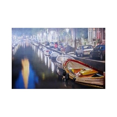 3D Kanvas Kayık Tablo 60x45cm